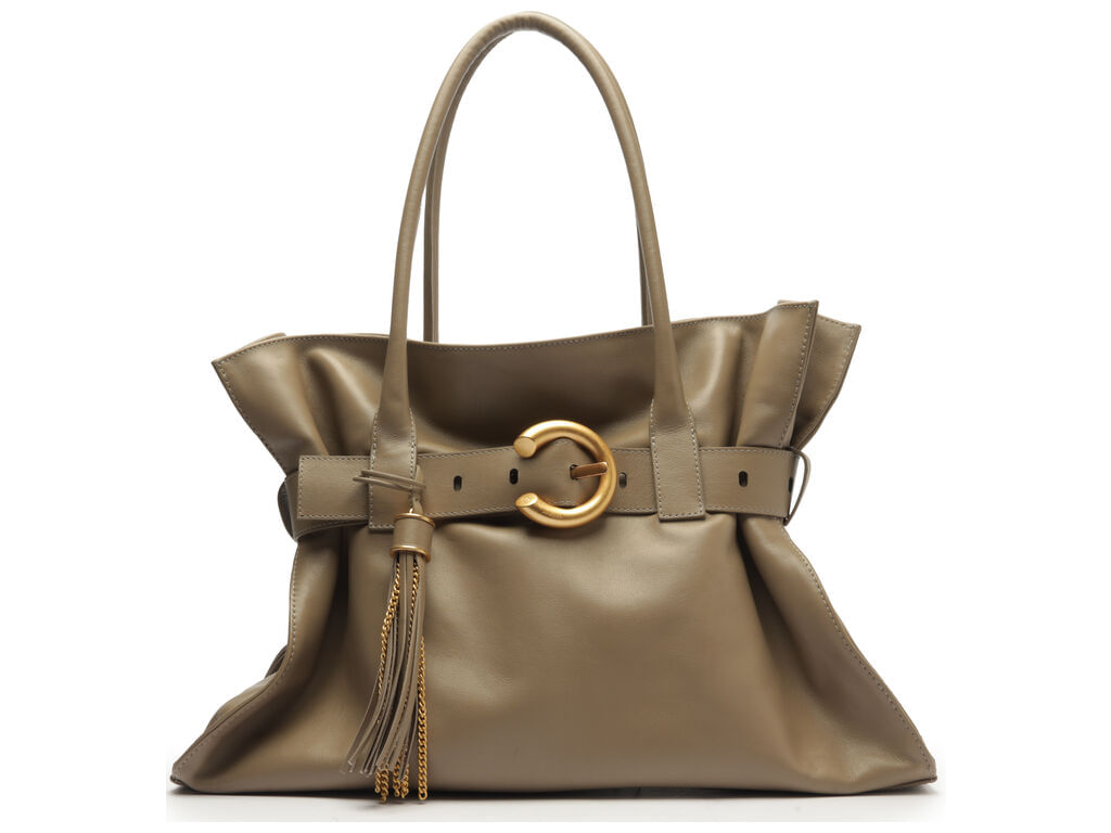 bolsa arezzo shopping cinza couro isa grande-1