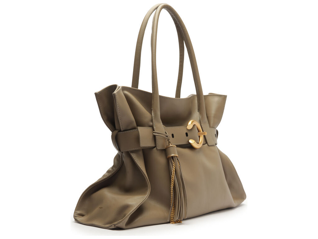 bolsa arezzo shopping cinza couro isa grande-2