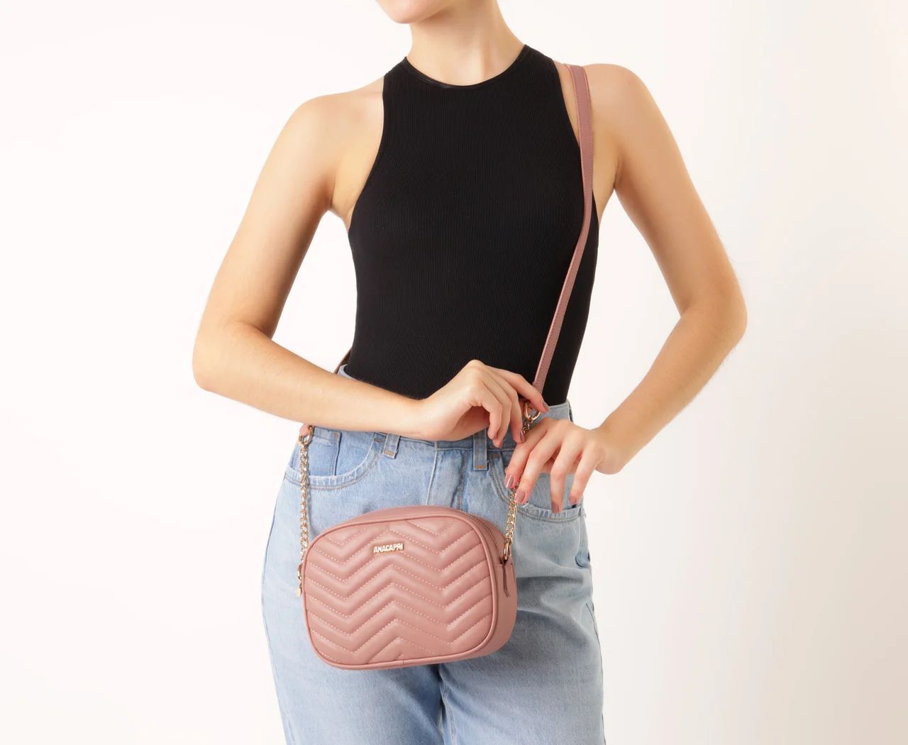 bolsa anacapri tiracolo media matelasse zig zag rosa-2