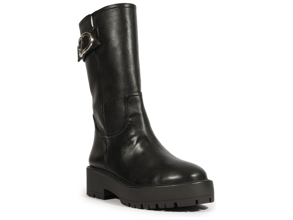 bota schutz preta cano medio fivela metalizada solado tratorado-2