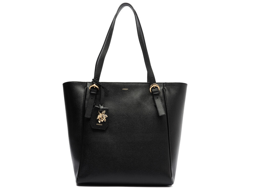 Imagem da variante: Bolsa Arezzo Tote Preta Chaveiro Média FLOATER NEW - PRETO - UN