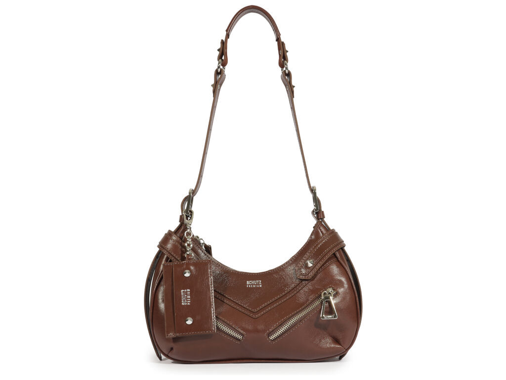 Imagem da variante: Bolsa Schutz Tiracolo Suri Couro Marrom Média LONDON BARO - ROOT BROWN/ - UN