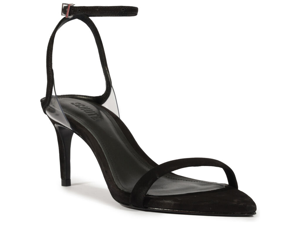 sandalia schutz skye leaf mid nobuck preta vinil-2
