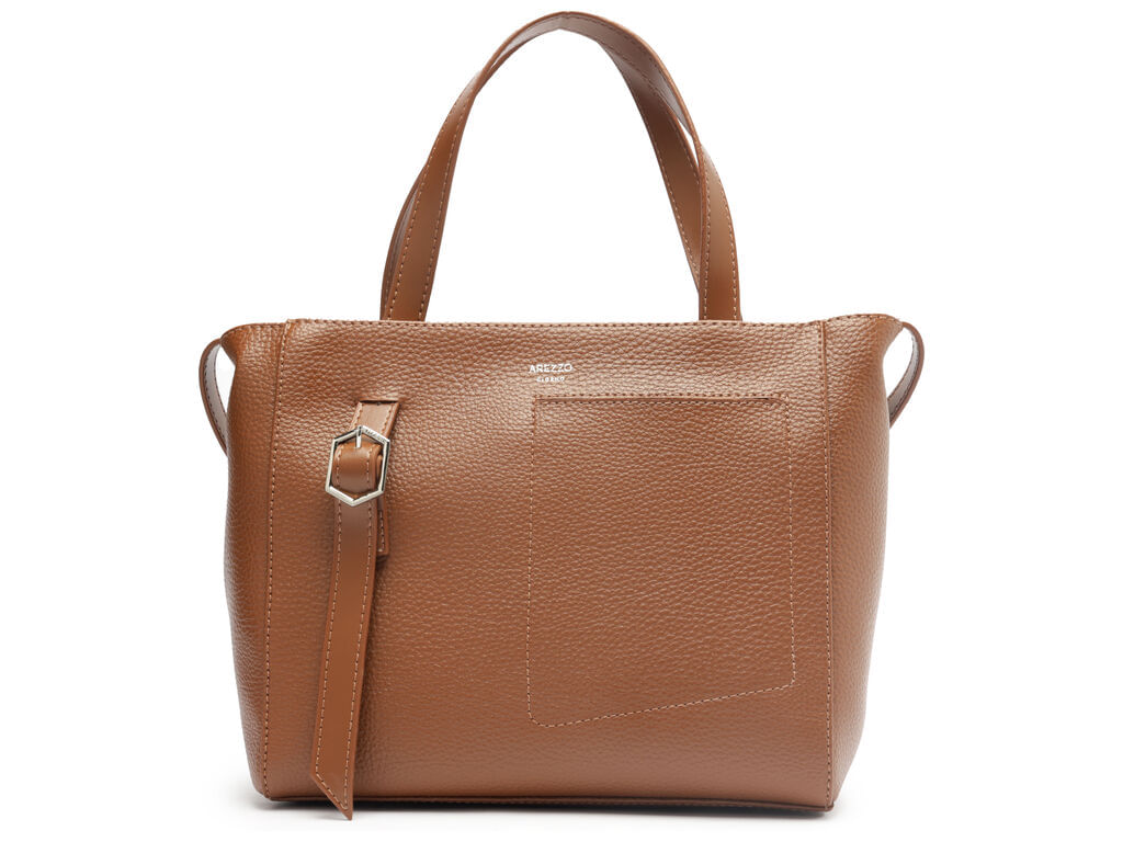 Imagem da variante: Bolsa Arezzo Tote Caramelo Média ECO BIG FLO - WARM CARAME - UN