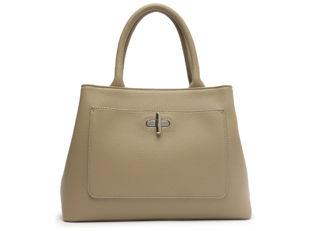 bolsa arezzo tote pewter media bolso frontal fecho metalizado-1