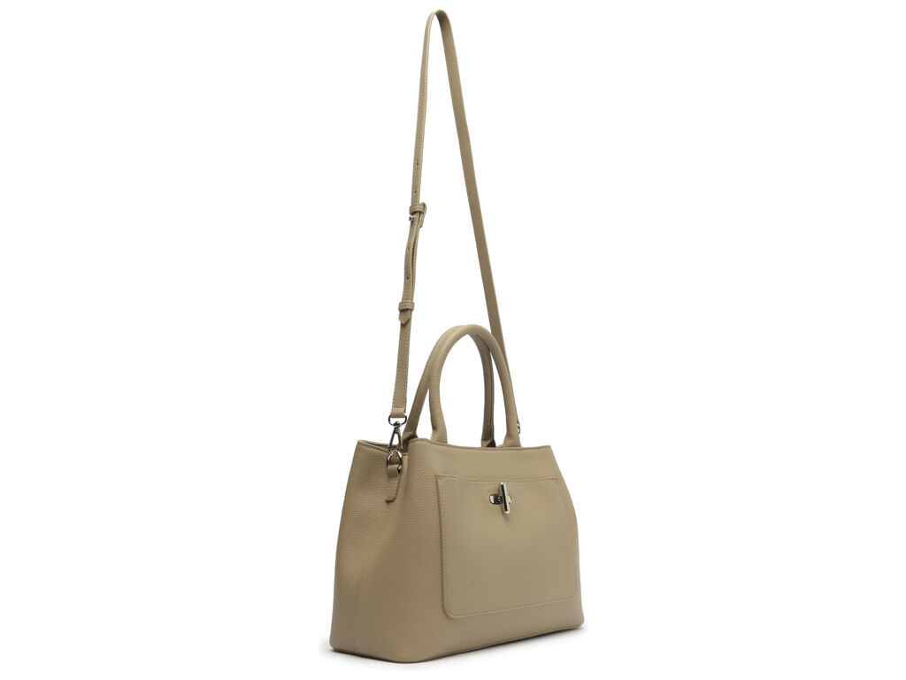 bolsa arezzo tote pewter media bolso frontal fecho metalizado-2