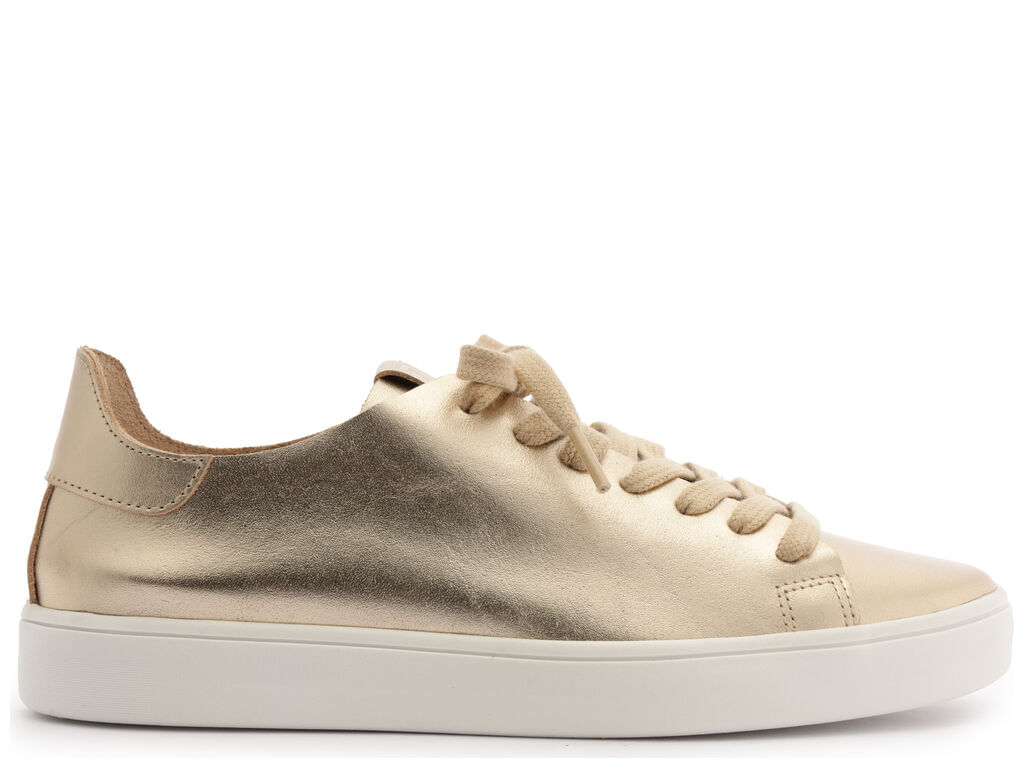 tenis arezzo dourado couro cadarco casual-1
