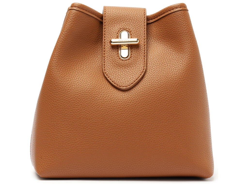 bolsa arezzo bucket caramelo media fecho dourado-1