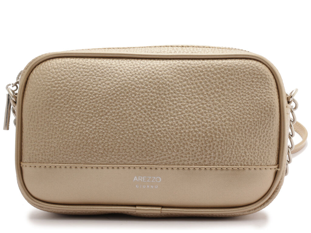 bolsa arezzo tiracolo dourada pequena corrente basic-1
