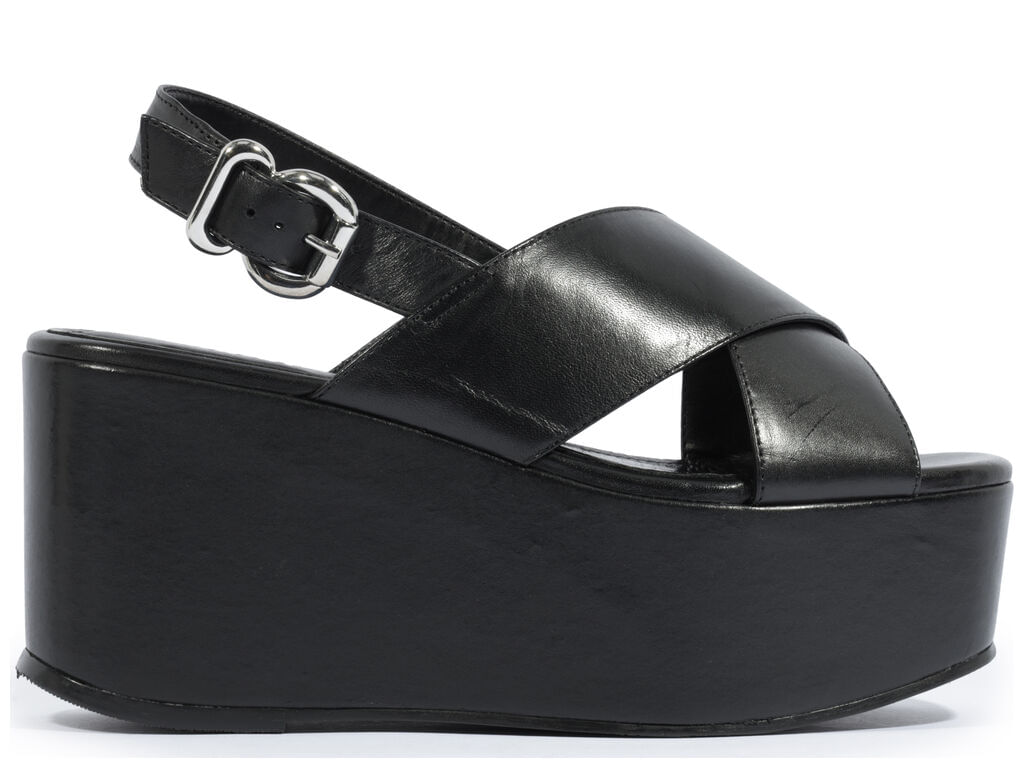 sandalia schutz plataforma casual cool preta couro-1