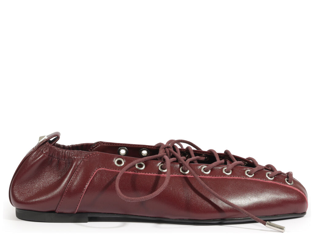 sapatilha schutz ballerina lola vinho napa seda-1