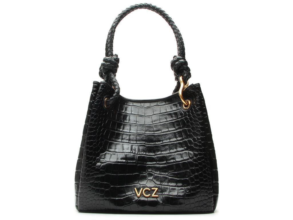 bolsa vicenza hobo luiza media preto couro croco-1