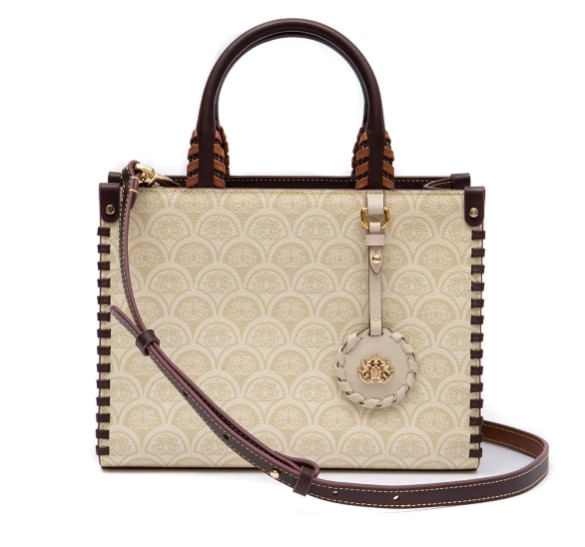 bolsa mini tote isla sirena monograma canvas creme-2