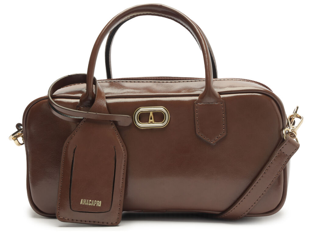 Imagem da variante: Bolsa Anacapri Tote Marrom Média Detalhe Metálico ECO MADRID - CINNAMON - UN