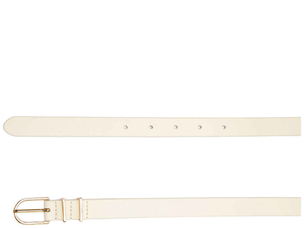 cinto arezzo branco couro fino fivela metal oval-2