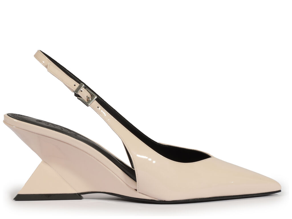 scarpin schutz slingback couro nude verniz salto escultural-1