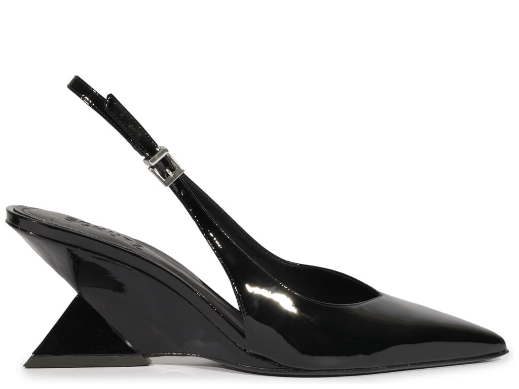 scarpin schutz slingback couro preto verniz salto escultural-1
