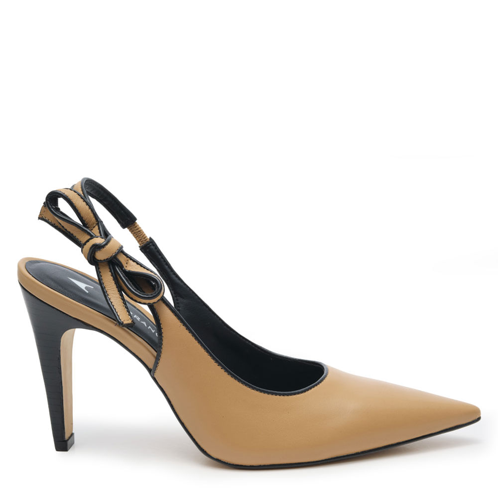 scarpin carrano slingback bicolor toffee black-1