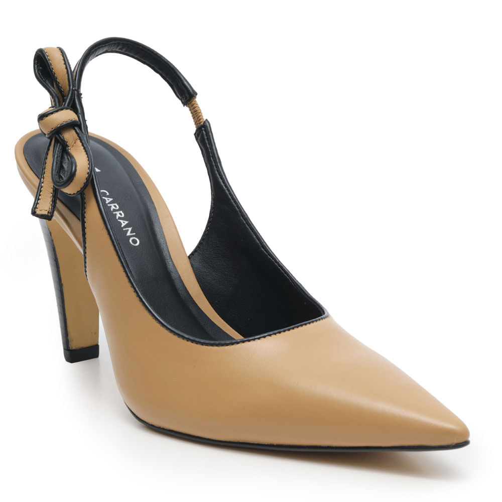 scarpin carrano slingback bicolor toffee black-2