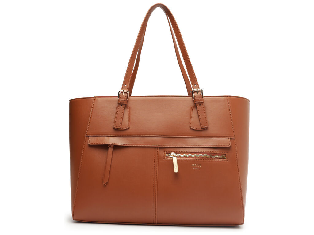 bolsa arezzo tote caramelo grande ziper externo-1