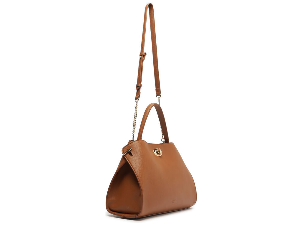 bolsa arezzo tote caramelo grande fecho metalico-2