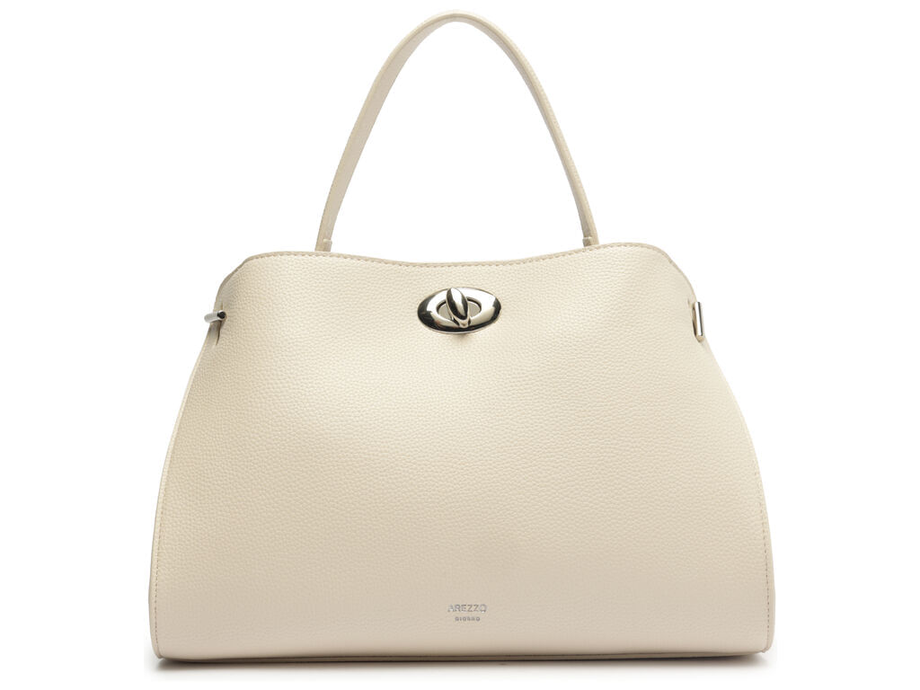 bolsa arezzo tote off-white grande fecho metalico-1
