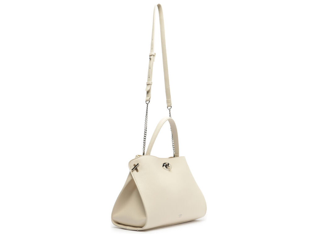 bolsa arezzo tote off-white grande fecho metalico-2