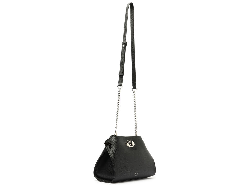 bolsa arezzo tote preta pequena fecho metalico-2