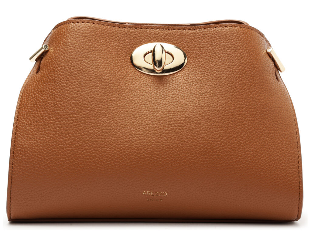 bolsa arezzo tote caramelo pequena fecho metalico-1