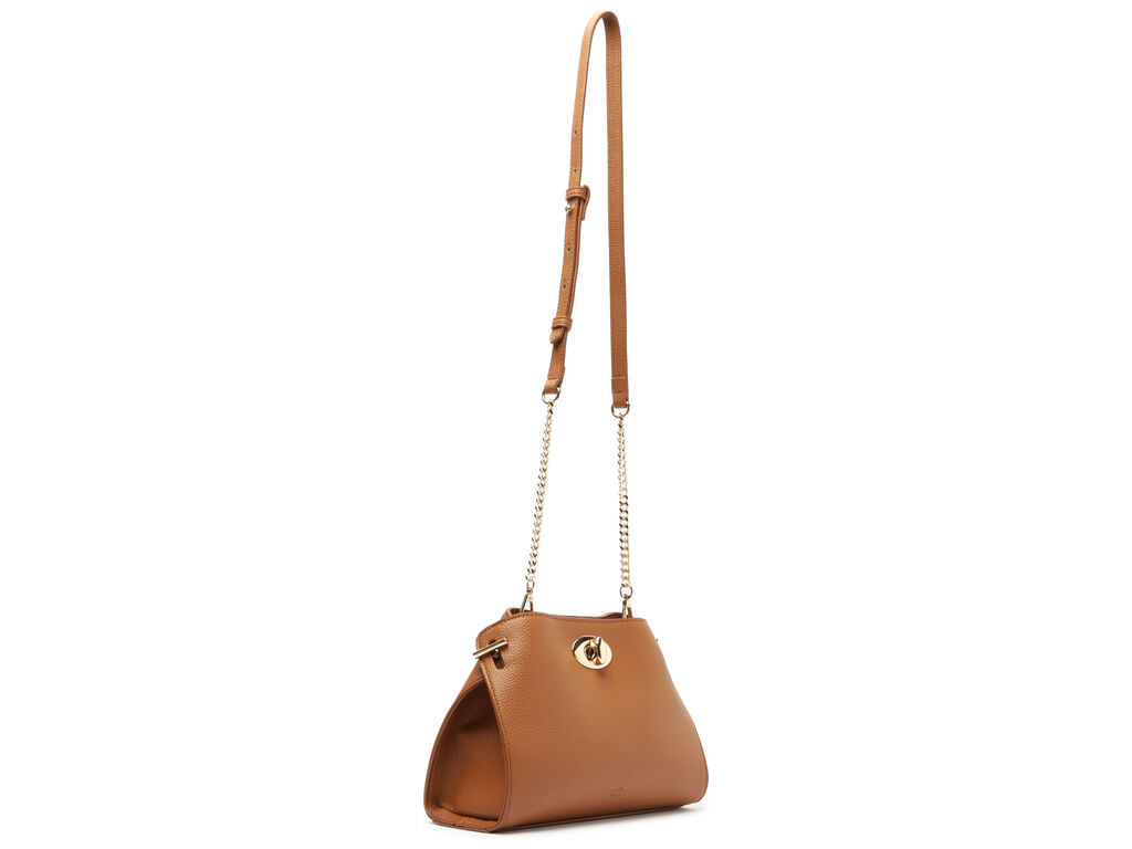 bolsa arezzo tote caramelo pequena fecho metalico-2