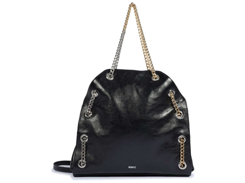 bolsa schutz tiracolo cassie couro preta media-1