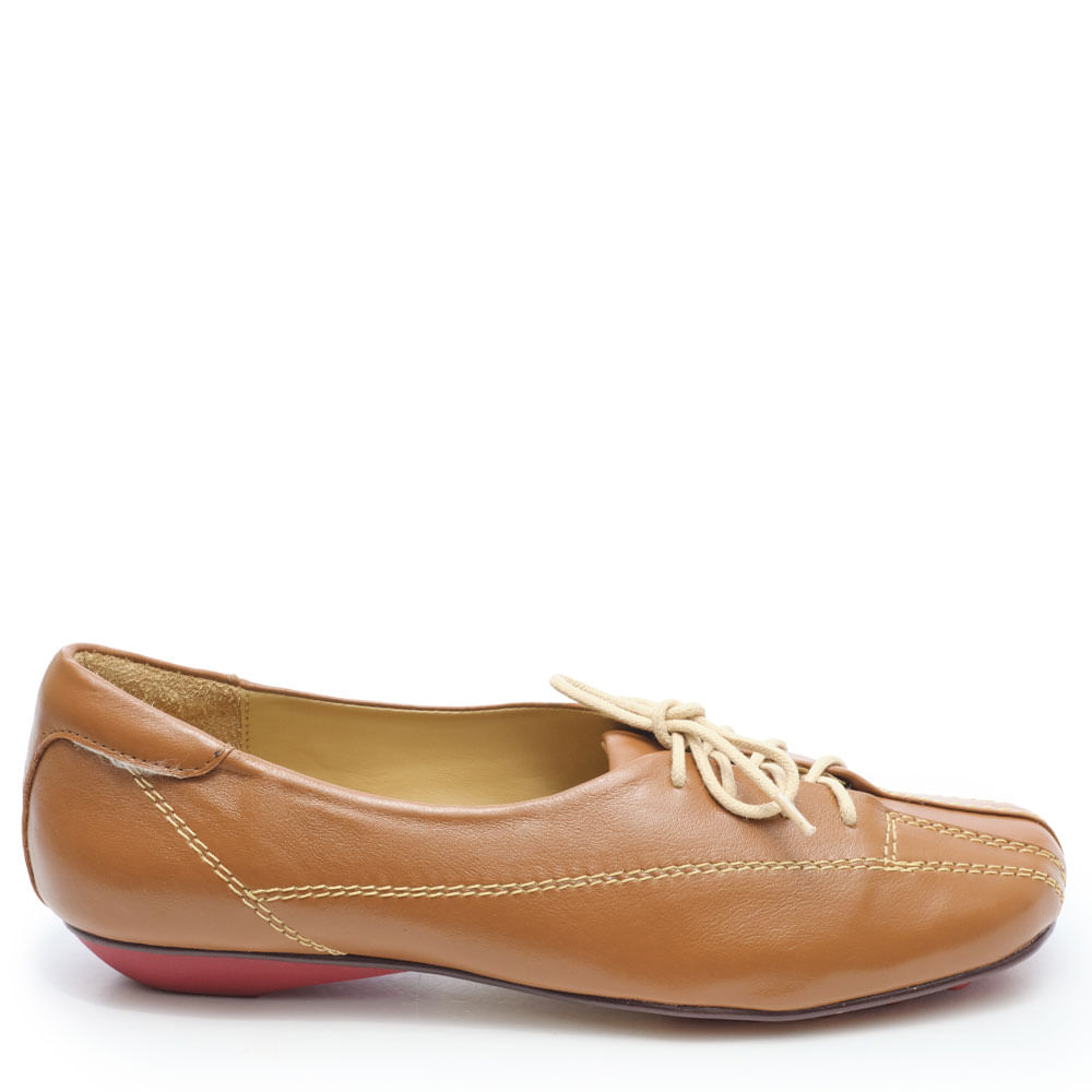 sapatilha oxford debora germani pesponto claro camel-1