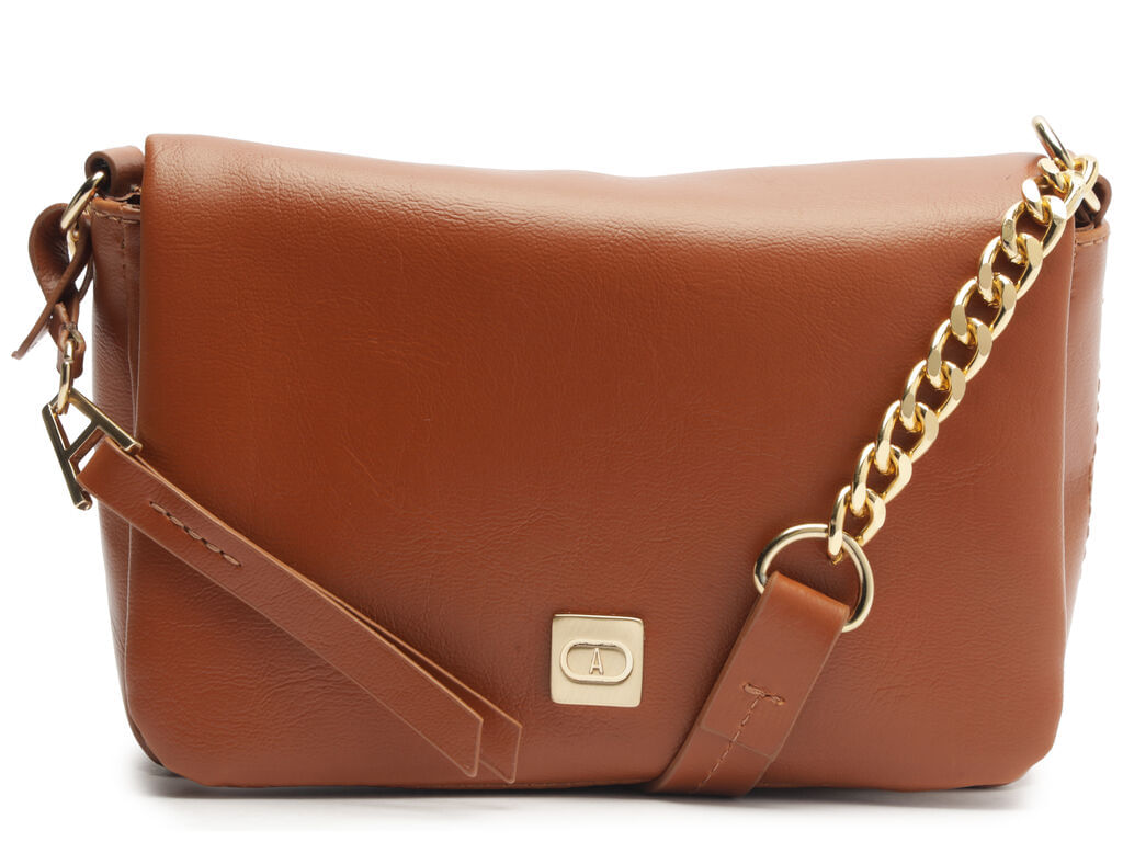 bolsa anacapri tiracolo caramelo corrente dourada pequena-1