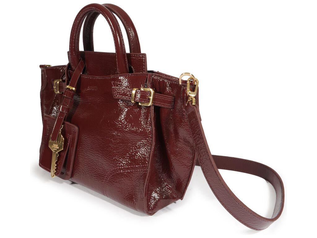 bolsa schutz mini tote heaven couro verniz vinho pequena-2