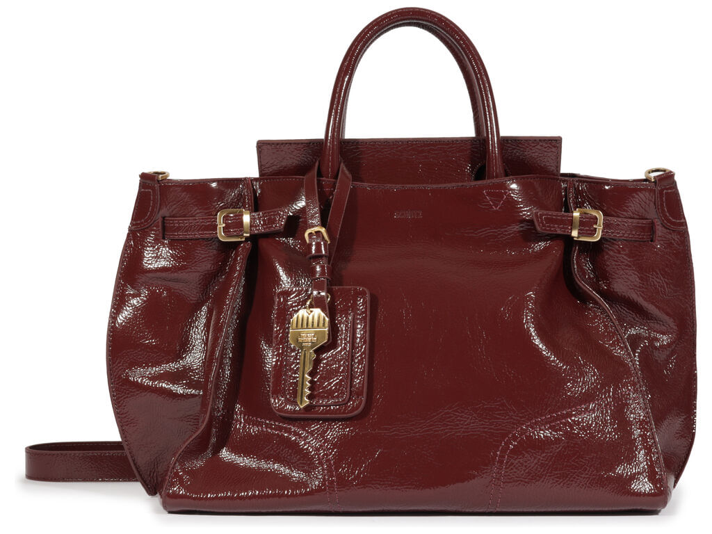 bolsa schutz tote heaven couro verniz vinho media-1