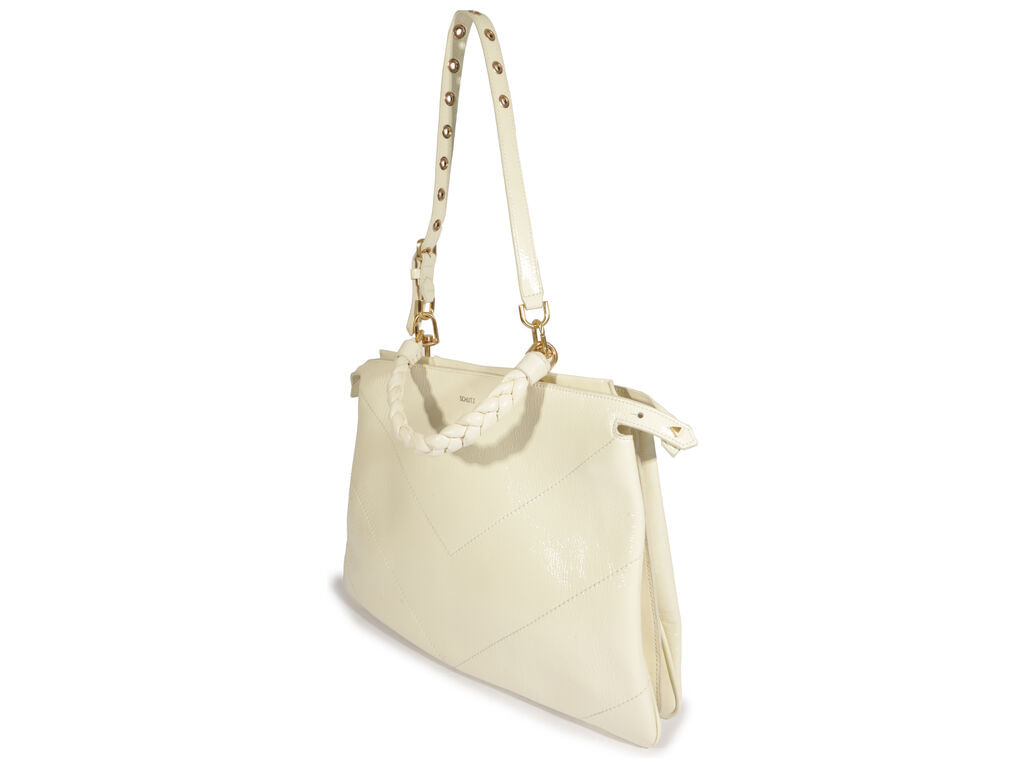 bolsa schutz tote off-white grande alca trancada detalhes dourados-2