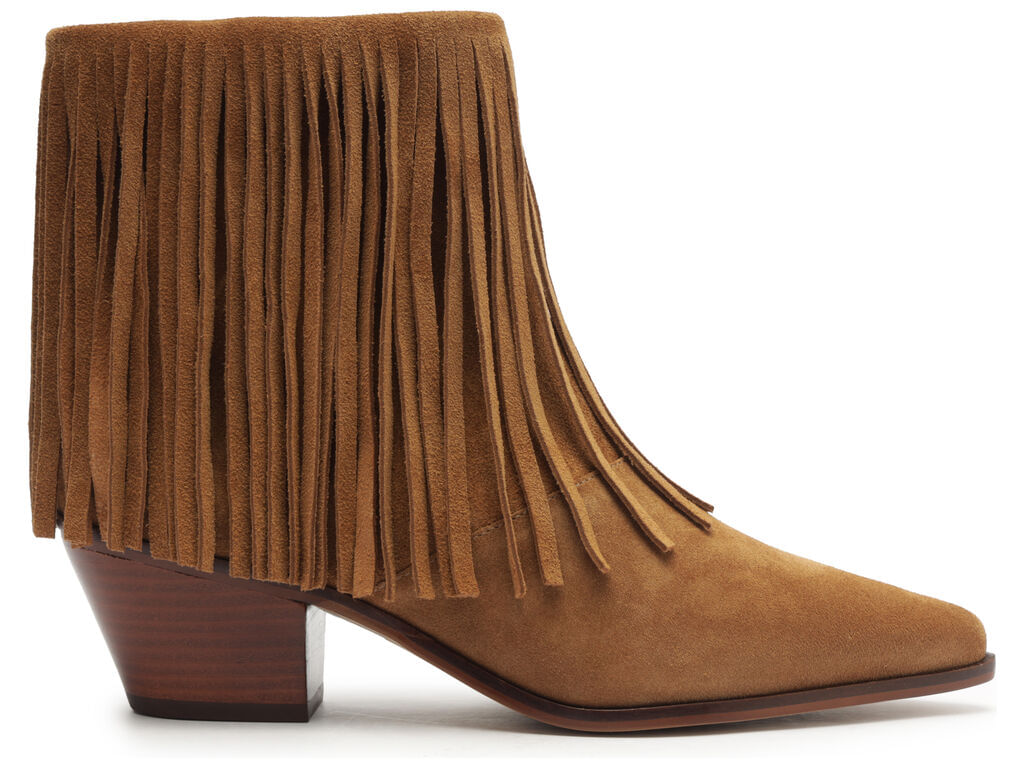 bota arezzo marrom acamurcada cano curto western franjas-1
