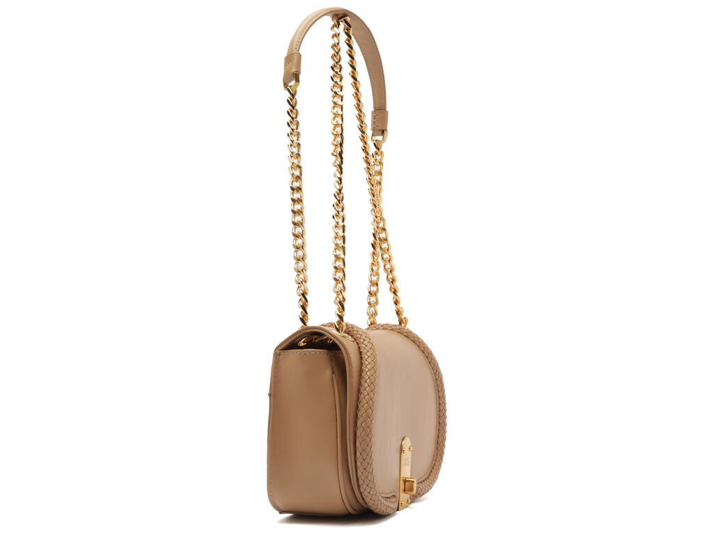 bolsa arezzo crossbody corrente dourada detalhe trancado pequena-2