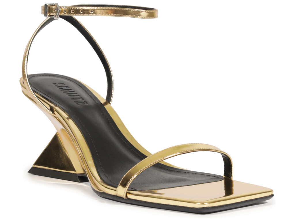 sandalia schutz joanna sculpt dourado couro verniz-2