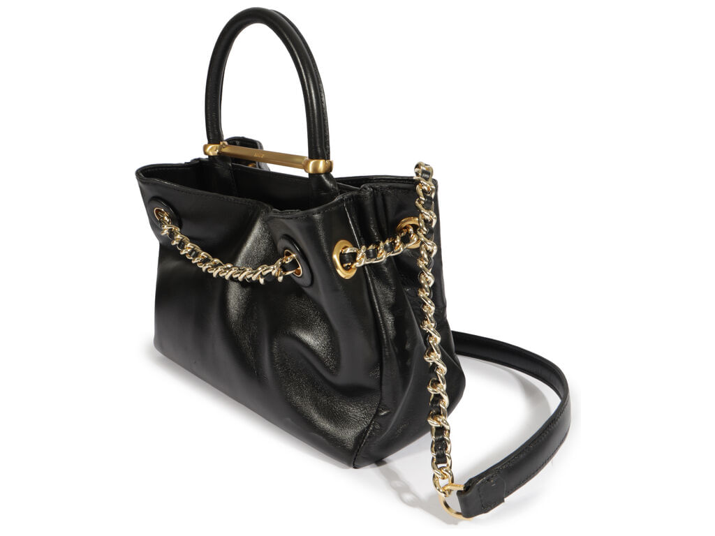 bolsa schutz mini tote crush couro preta-2