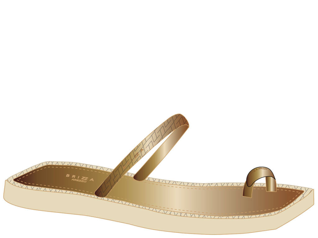 chinelo brizza dourado de dedo tiras finas solado quadrado-1