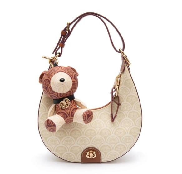 bolsa isla hobo sirena monograma canvas creme-1
