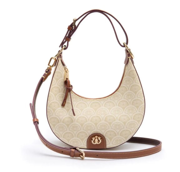 bolsa isla hobo sirena monograma canvas creme-2
