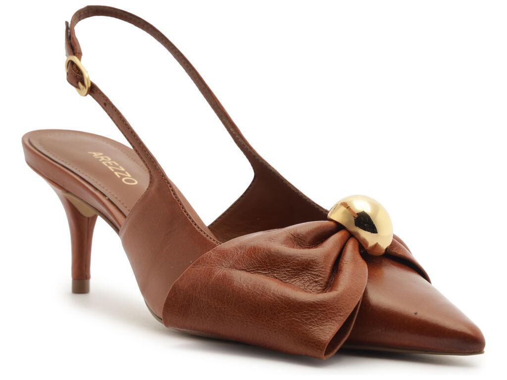 scarpin arezzo marrom couro slingback laco metal-2