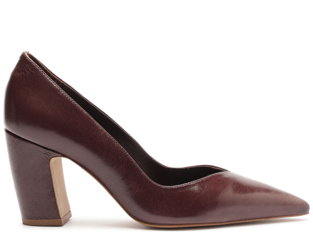 scarpin arezzo couro burgundy salto bloco-1