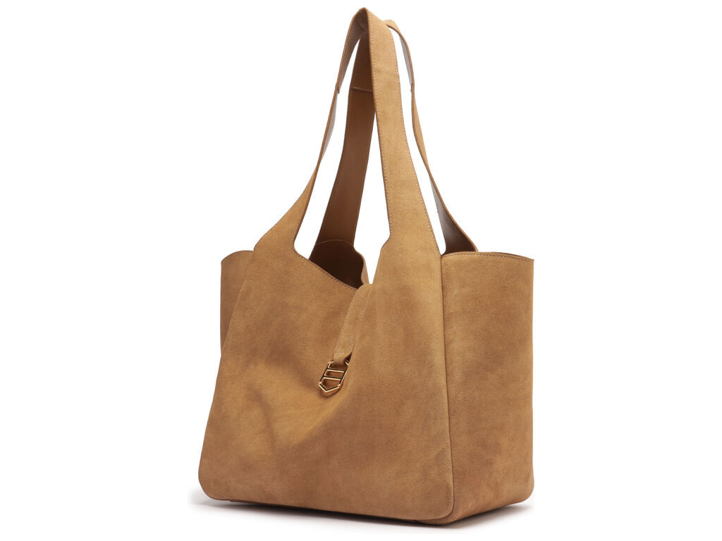 bolsa arezzo shopping marrom claro grande couro acamurcado-2