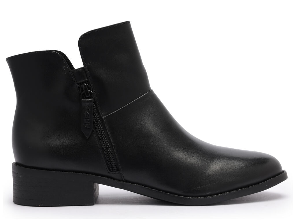 bota arezzo cano curto preta ziper-1