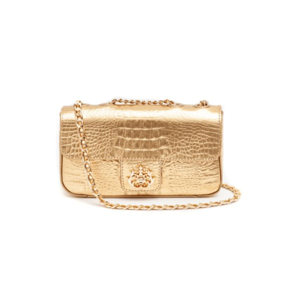 bolsa isla tiracolo new croco nata ouro bc040-1