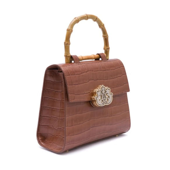 bolsa isla top handle media maxi croco pecan§-2
