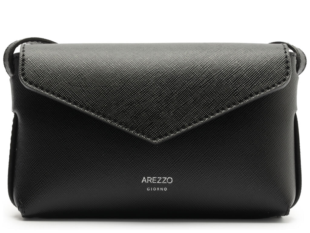 bolsa arezzotiracolo preta pequena envelope-1